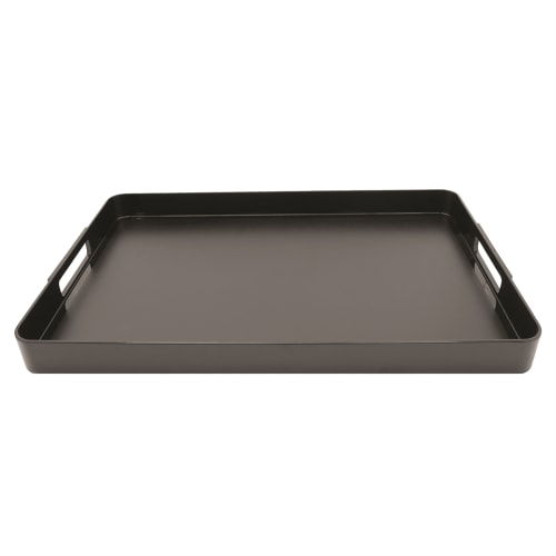 Coffee Service Tray with Handles, Black